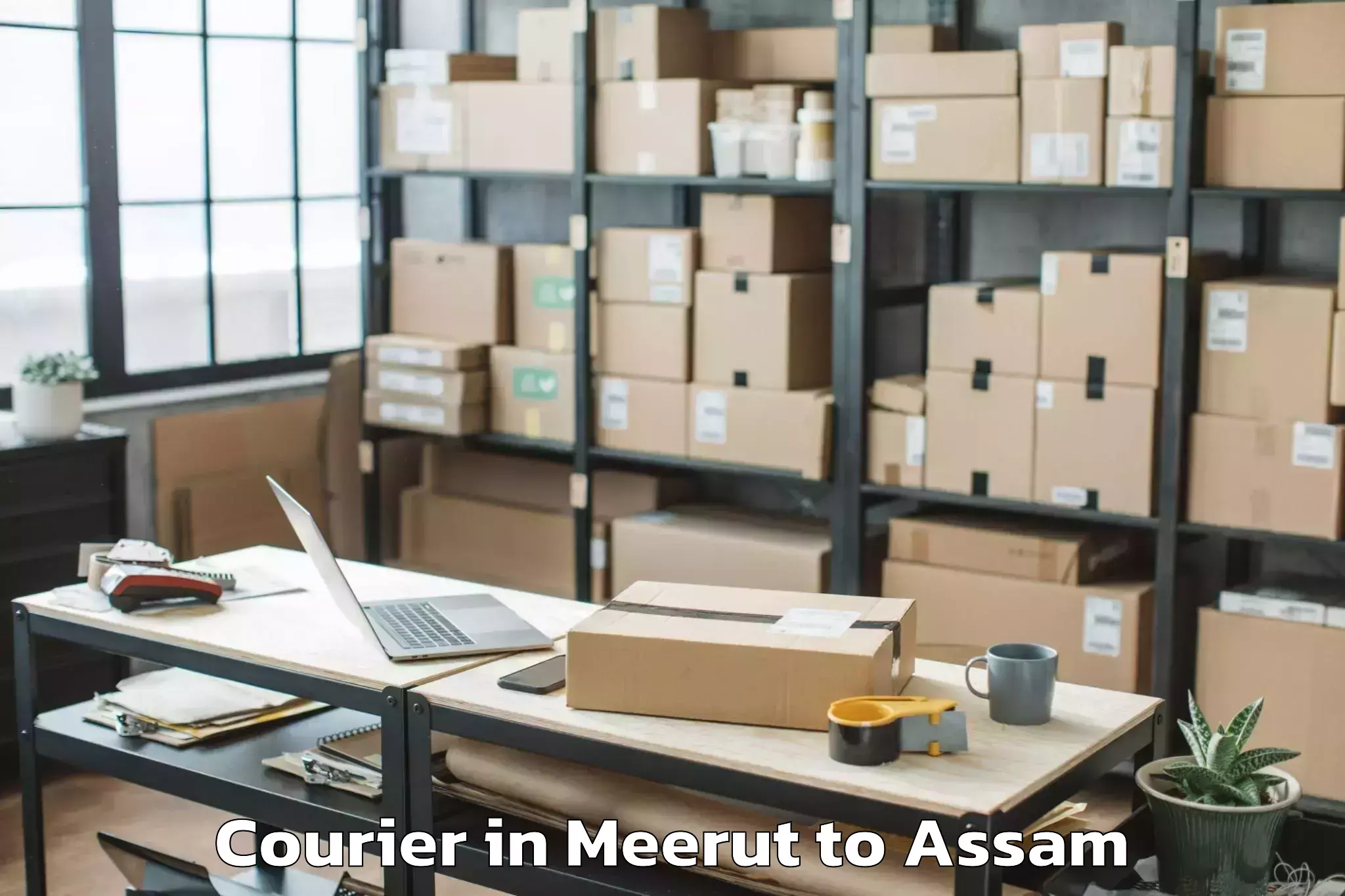 Trusted Meerut to Chenga Courier